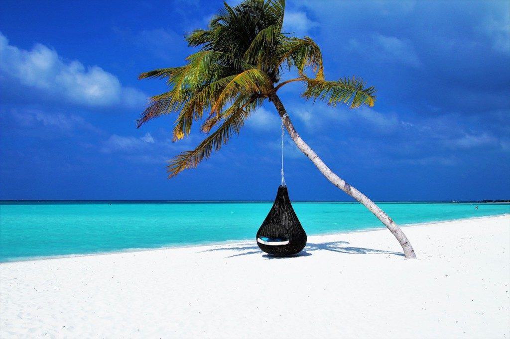 Hammock at a beach in the Maldives