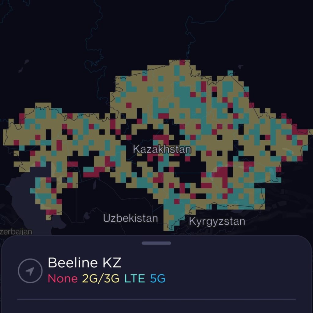 Beeline Kazakhstan Coverage Map