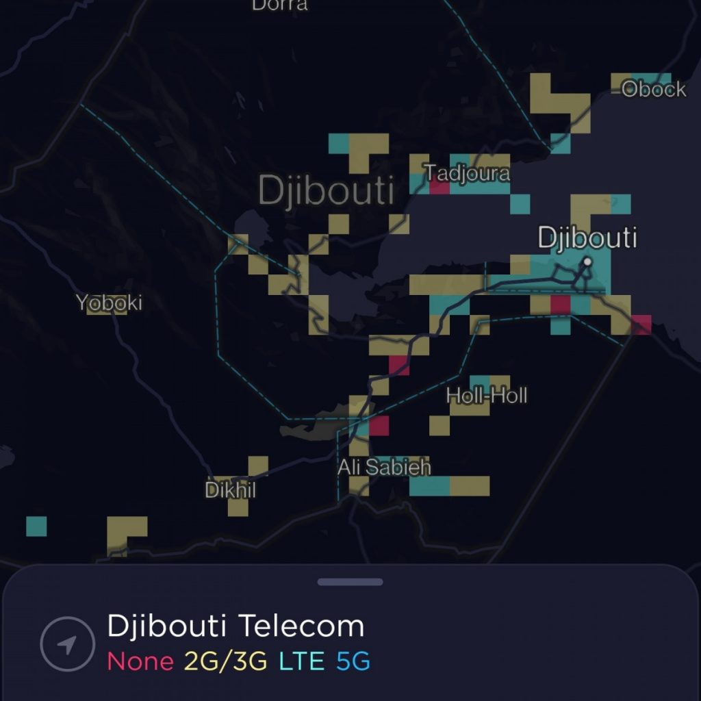 Djibouti Telecom (Evatis) Coverage Ma