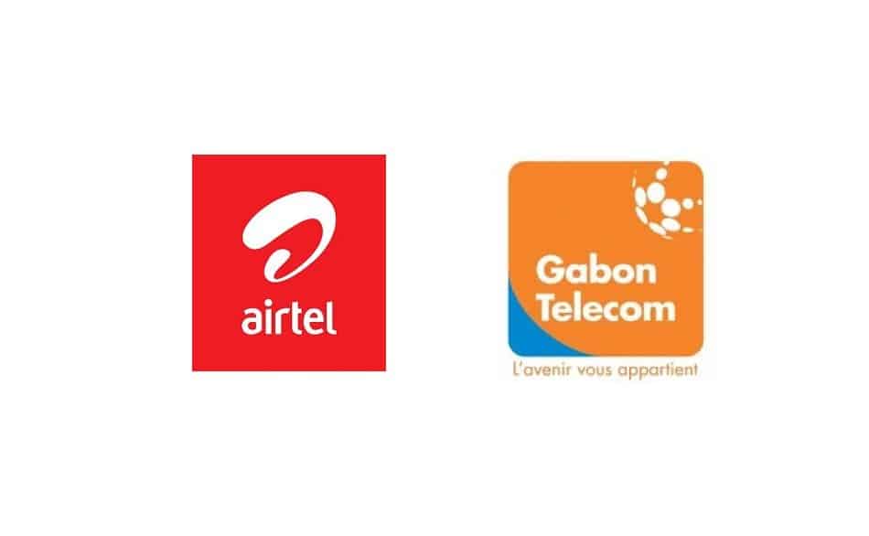 Logos of Telecom Providers in Gabon; Airtel and Gabon Telecom
