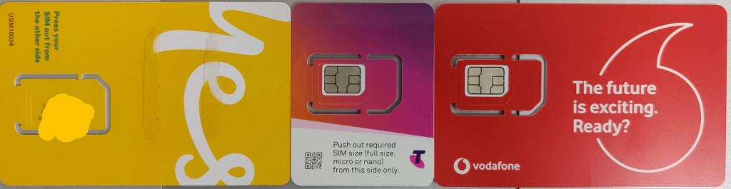 SIM cards in Australia: Telstra, Optus & Vodafone Australia
