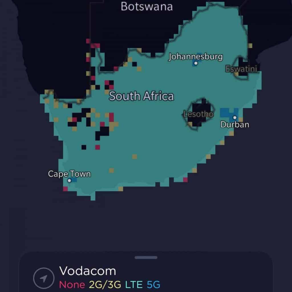 Vodacom South Africa Coverage Map