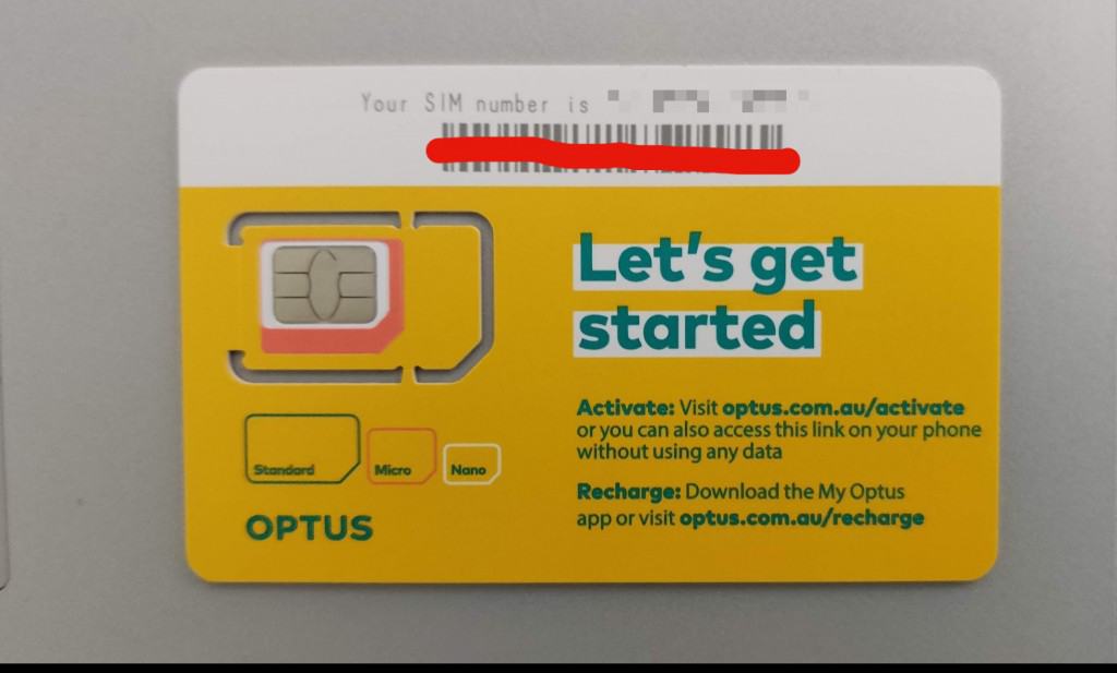 Optus SIM Card