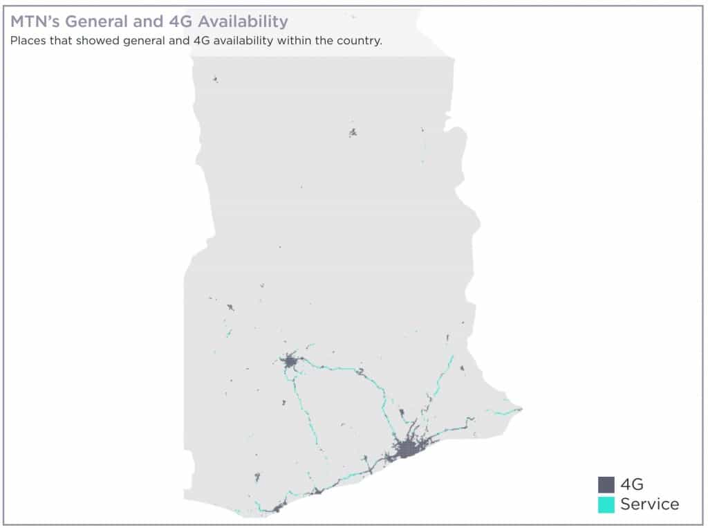 MTN Ghana General Availability Coverage Map