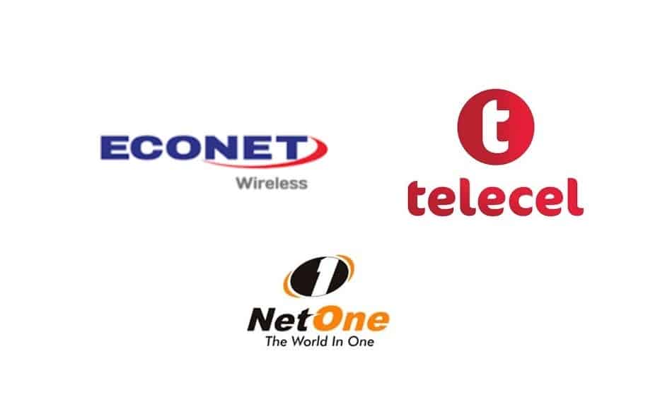 Logos of Telecom Providers in Zimbabwe: Econet, Telecel Zimbabwe, and NetOne
