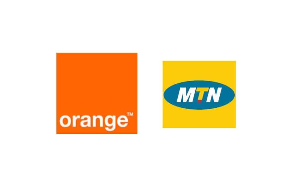 Logos of Telecom Operators in Guinea-Bissau: Orange Guinea-Bissau & MTN Guinea-Bissau