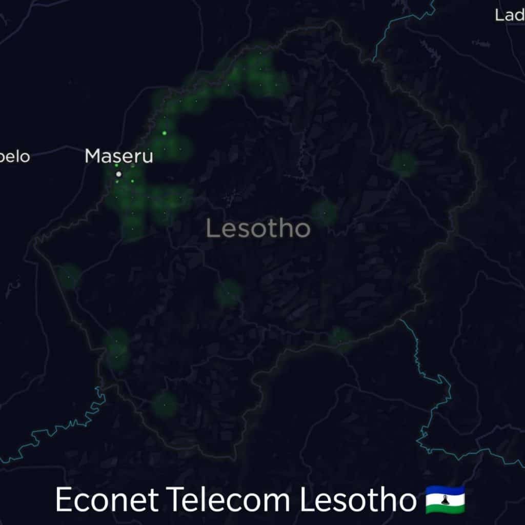 Econet Telecom Lesotho Coverage Map