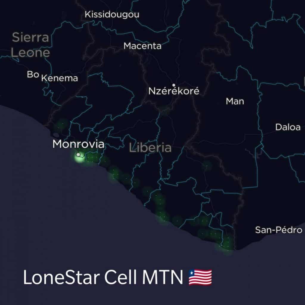 LoneStar Cell MTN Coverage Map