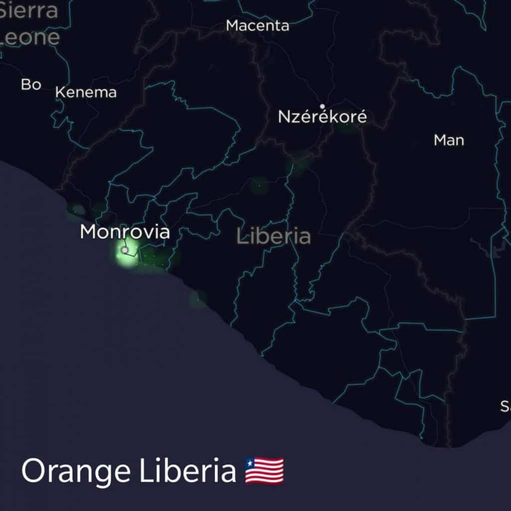 Orange Liberia Coverage Map