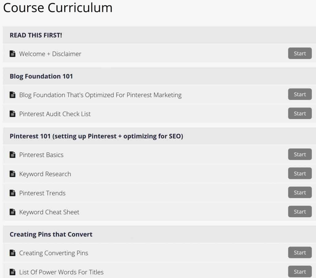 Pinterest with Ell Course Curriculum