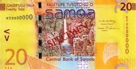 Samoan Tala $20 Note