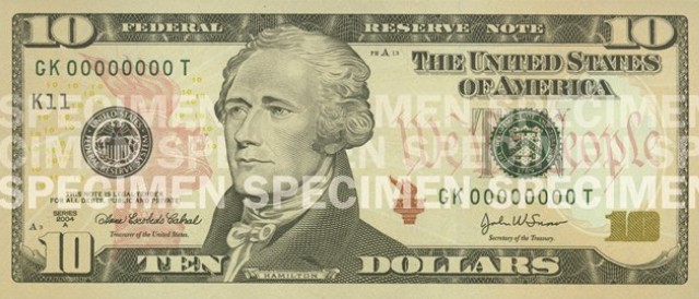 10 US Dollar Note