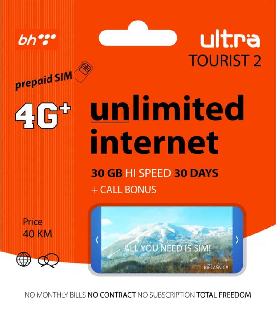 BH Telecom Ultra Tourist 2 SIM Card