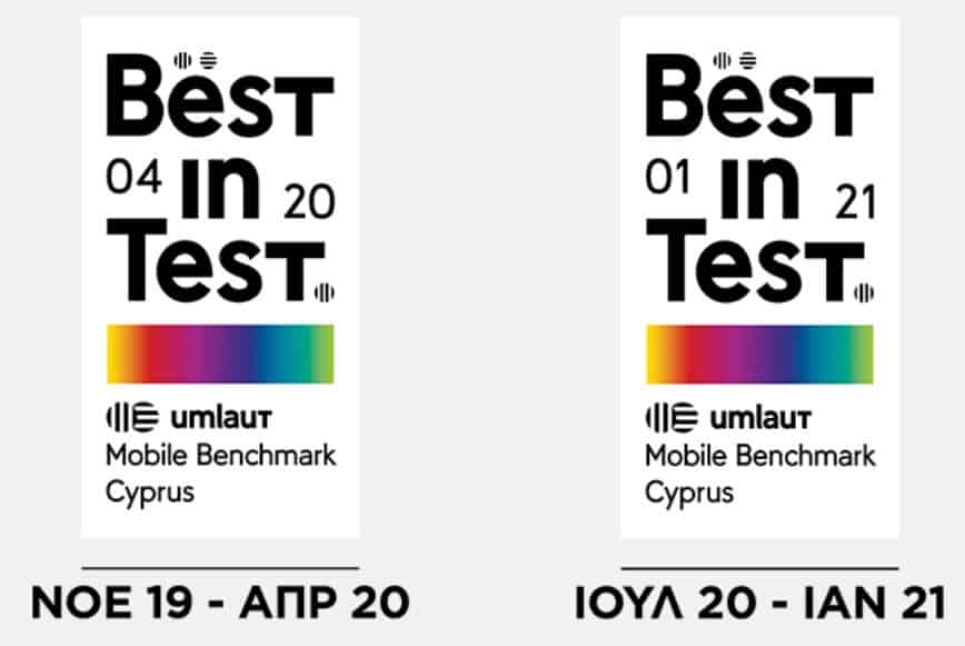 Cyprus Umlaut Best Mobile Network in Test Results 2020 & 2021