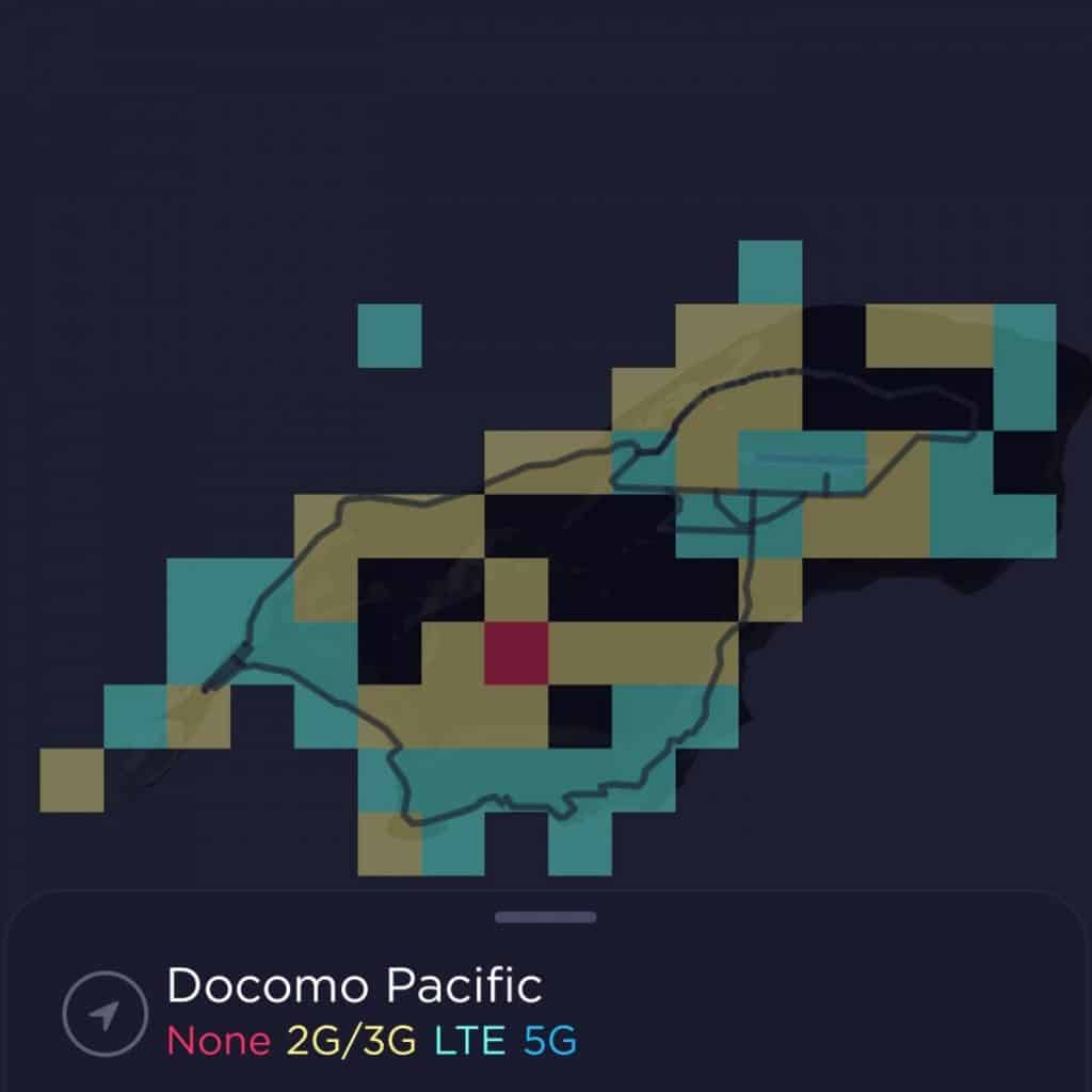 DoCoMo Pacific Rota Coverage Map