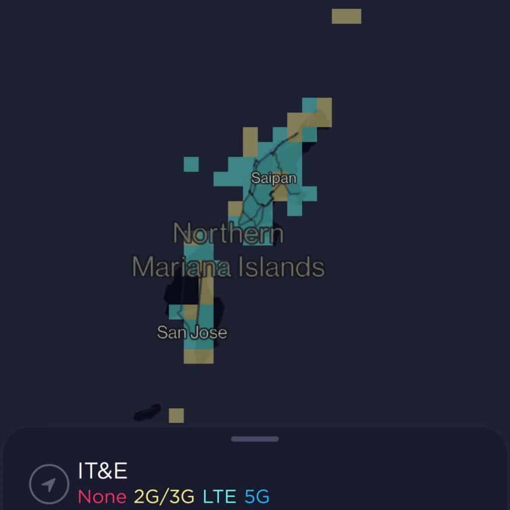 IT&E Northern Mariana Islands Coverage Map