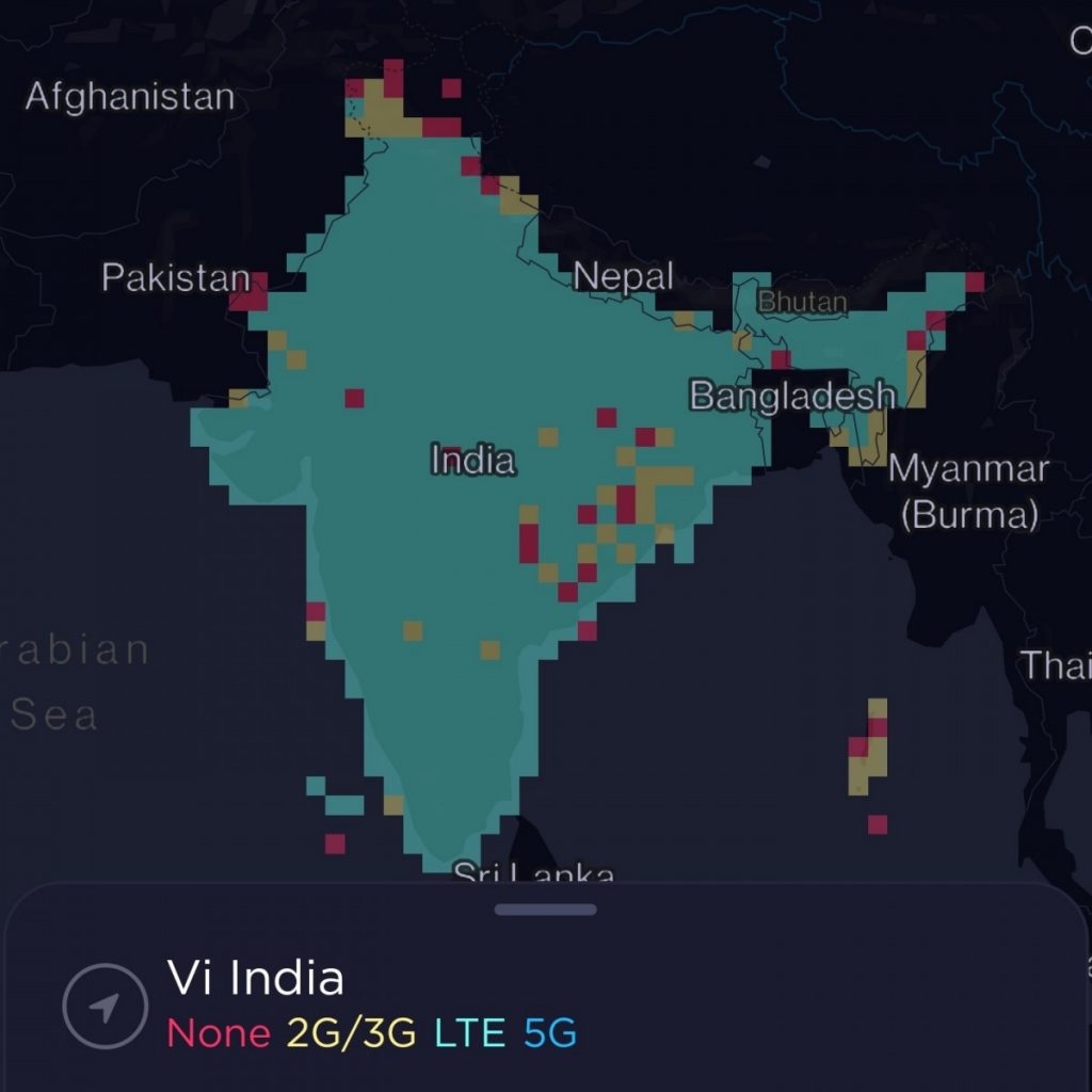 VI India Coverage Map